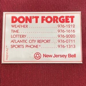New Jersey Bell DON’T FORGET Magnet
